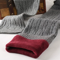Mùa thu đông mẫu siêu mềm cộng với nhung dày đan quần legging nữ mặc quần xoắn quần ấm quần quần ren ôm sát 