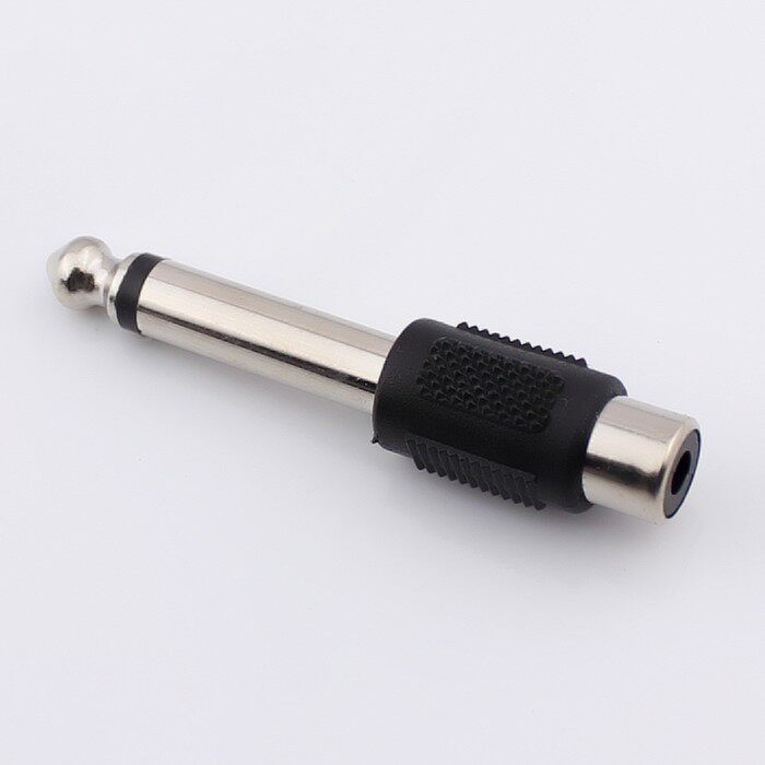 6 5 plug transfer lotus mother port AV seat audio adapter 6 5 turn RCA mother FM Terra microphone 6 35mm