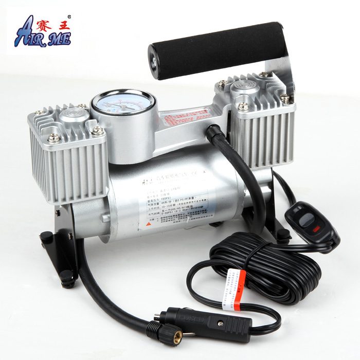 赛王 车载充气泵双缸高压点烟器便携式两用12V 汽车用轮胎打气泵