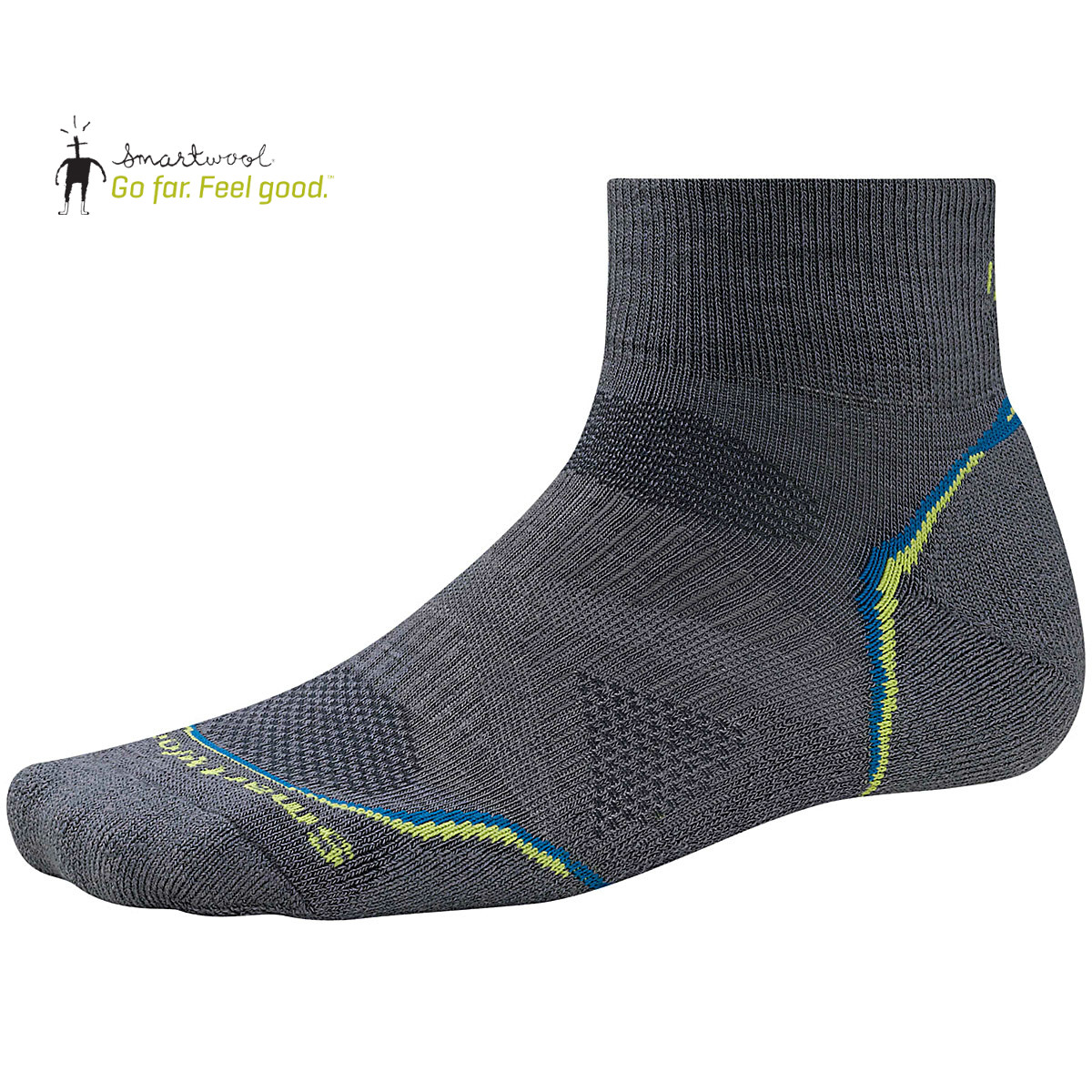 【美国原产】SMARTWOOL 男女款跑步运动吸湿排汗薄短羊毛袜SW065