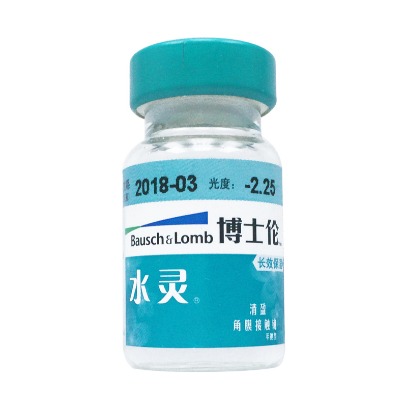 博士伦水灵清盈近视隐形眼镜 超薄保湿透明片年抛 QL