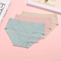 5 mảnh của một mảnh băng lụa liền mạch đồ lót phụ nữ sọc dọc eo thấp cotton bên trong gói tóm tắt hông quần lót chữ c