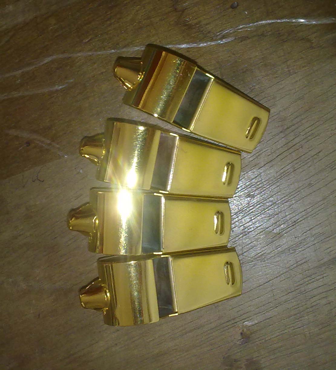 Electroplating golden referee coach traffic lifting command police children outdoor survival stainless steel whistle