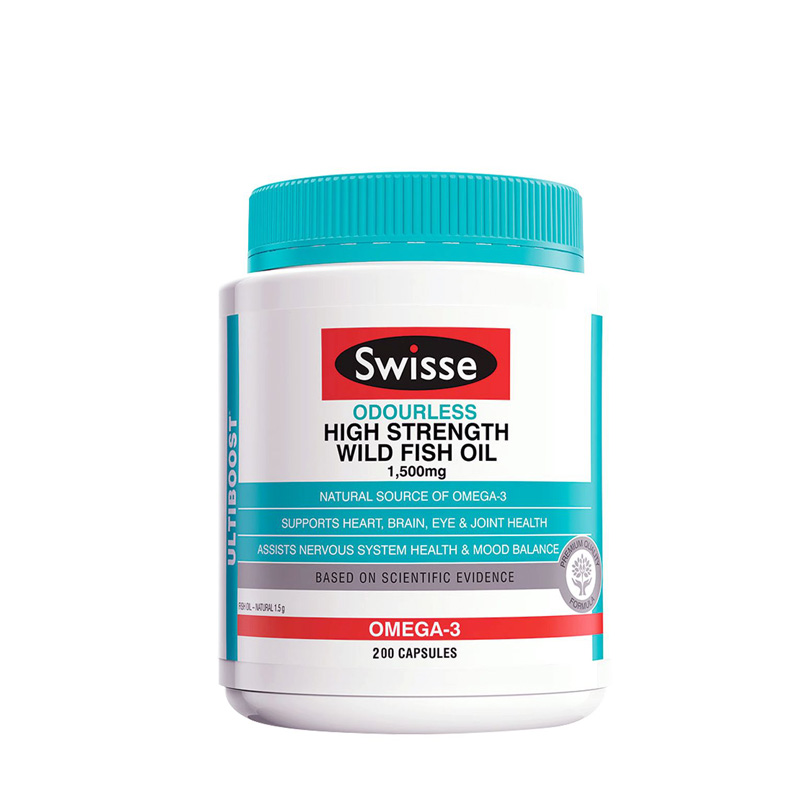 澳大利亚Swisse斯维斯深海鱼油欧米伽深海鱼油无腥味1500mg 200粒
