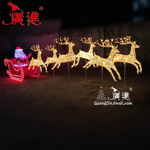 广进 Большие красивые украшения рождественской елки Новая годовая сцена