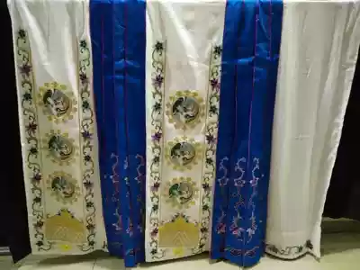 Drama supplies opera high imitation handmade embroidery fish scales horse face group Phoenix running bag Beijing opera costume Deng pleated skirt