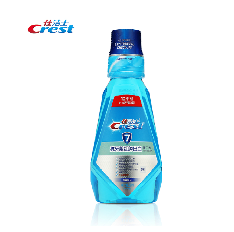 佳洁士漱口水抗红肿出血清新薄荷口味 500ml