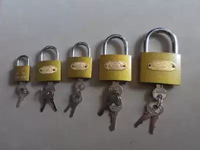 Special offer Imitation copper straight open padlock School factory dormitory door Cabinet bag padlock Bullet bead padlock