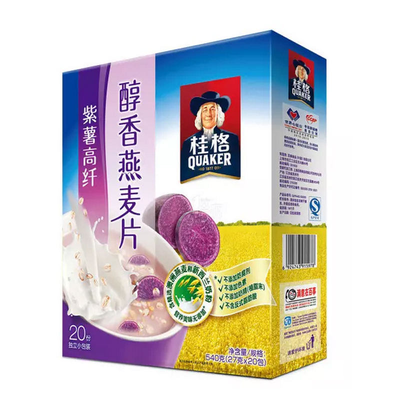 【天猫超市】桂格醇香燕麦片冲饮麦片紫薯高纤味540g 美味早餐