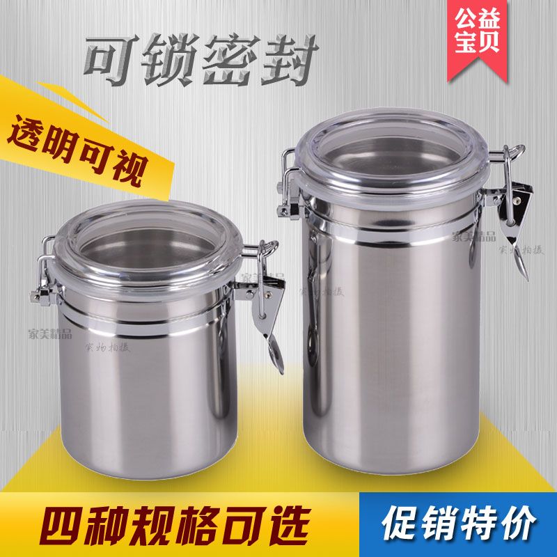 Special price stainless steel sealing tank storage tank Candy Jar Coffee Tank snack Milk Powder Jars Preservation Jar Tea Leaf Jars