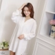 Đồ ngủ nữ gợi cảm mùa hè áo trắng lỏng lẻo phiên bản Hàn Quốc của phần dài áo cotton gợi cảm ăn mặc quyến rũ đêm hè