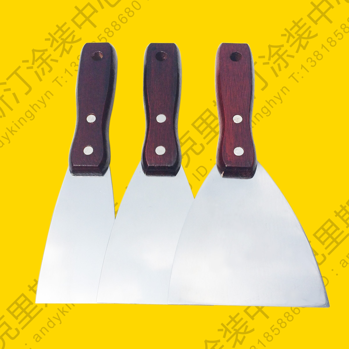 Thickened high-grade stainless steel putty knife Knife Scraper Knife scraper Earth Knife Batch Wall Brush Large White 2 3 4 inches
