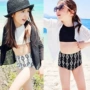 Little Lolita dễ thương áo tắm cho bé gái Eo cao bikini của trẻ em Áo tắm trẻ em Áo dài chống nắng Quần áo bên ngoài cô gái quần bơi cho bé trai