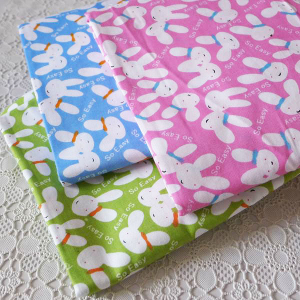 Pure Cotton Four Pieces Full Cotton Bed Pint Baby Bed Drapery Fabric Fabric Diagonal Textured Pure Cotton Cloth Little Rabbit-Taobao