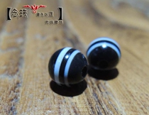 Natural DOUBLE-line PHARMACIST AGATE BEADS BUDDHA BEADS DISCIPLE BEADS FIRST-LINE PHARMACIST AGATE BEADS 6MM