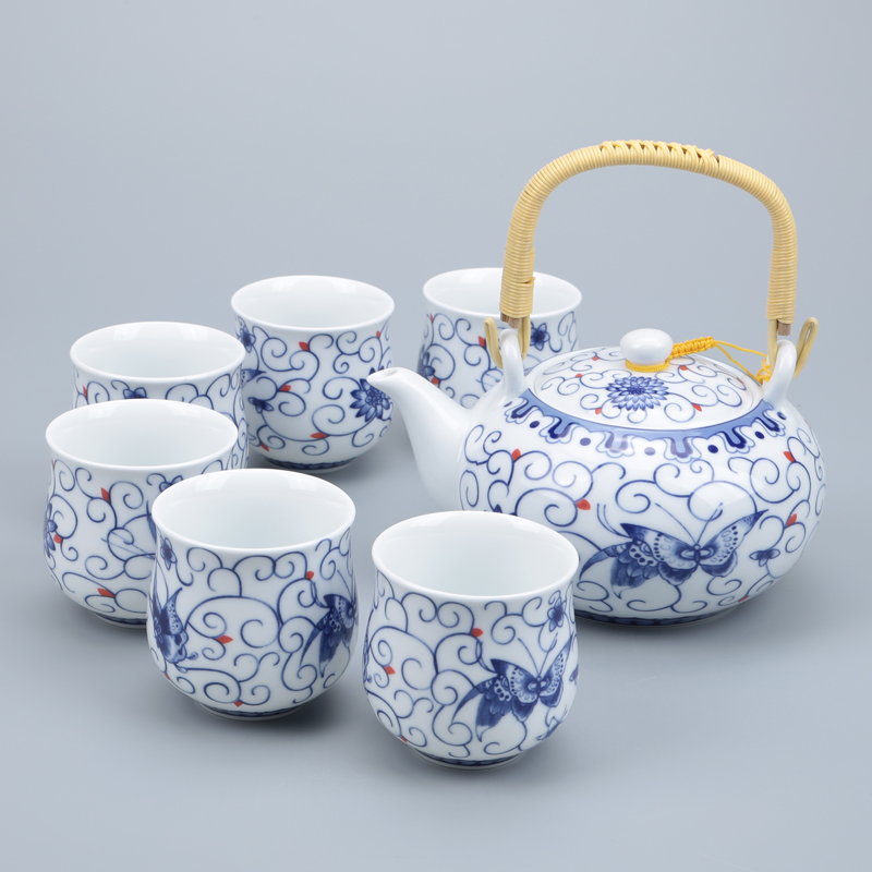 Xiang feng ceramic teapot large girder of blue and white porcelain pot of filtering household cool tea sets tea kettle suits for