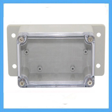 100 * 68 * 50mm waterproof junction box with ear transparent F4-2T plastic wire outlet box monitor power box