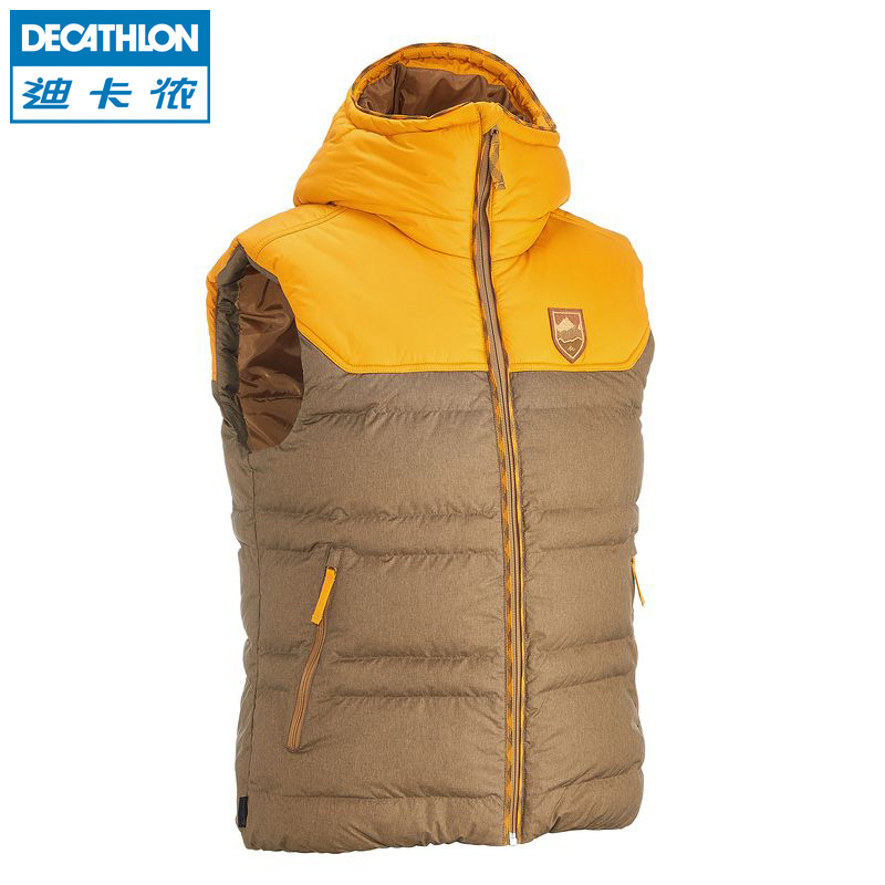 迪卡侬 户外登山徒步 男女情侣保暖防风棉马甲 QUECHUA