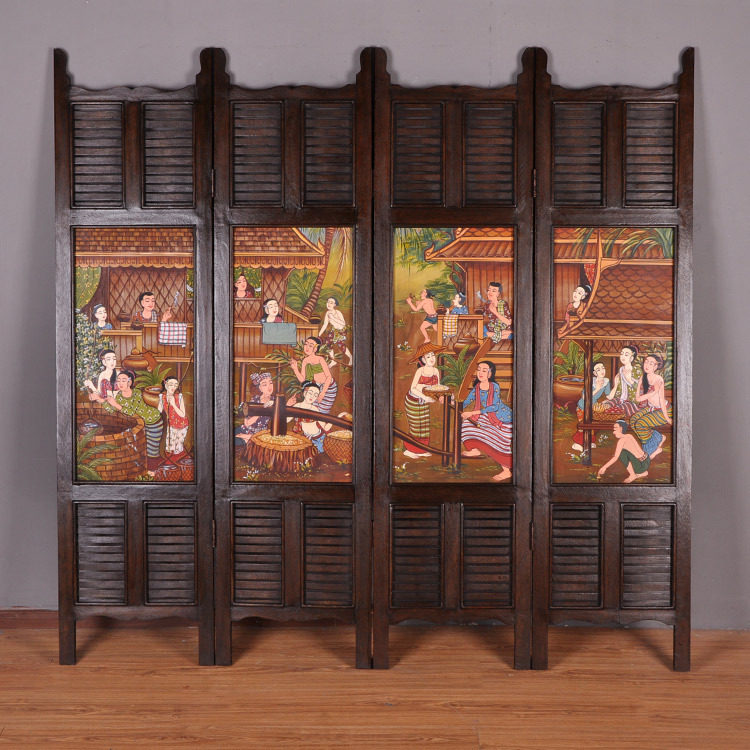 Southeast Asian home Chinese style screen living room screen partition furniture residential screen bedroom folding screen