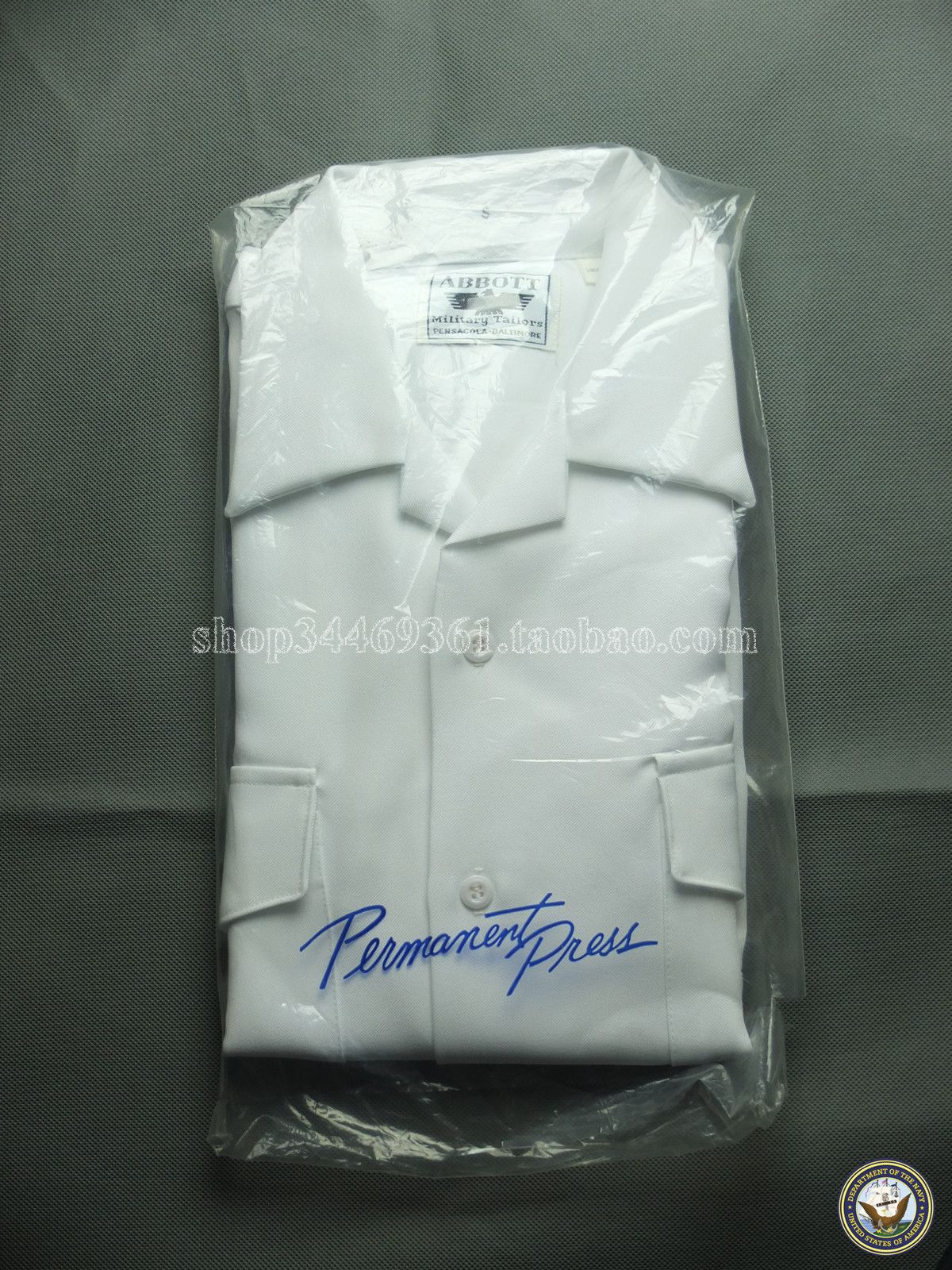 US NAVY brand new US Navy officer white short sleeve shirt short white nail