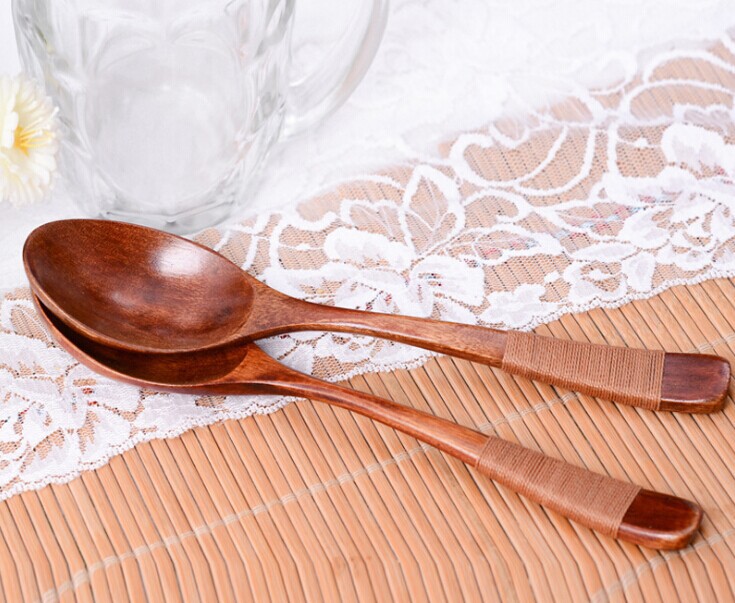 Foreign Trade Quality Outlet Japan Day Style Special Price Day Style Cutlery Wooden Spoon Iron Spoon Tie Wire Tangled Spoon