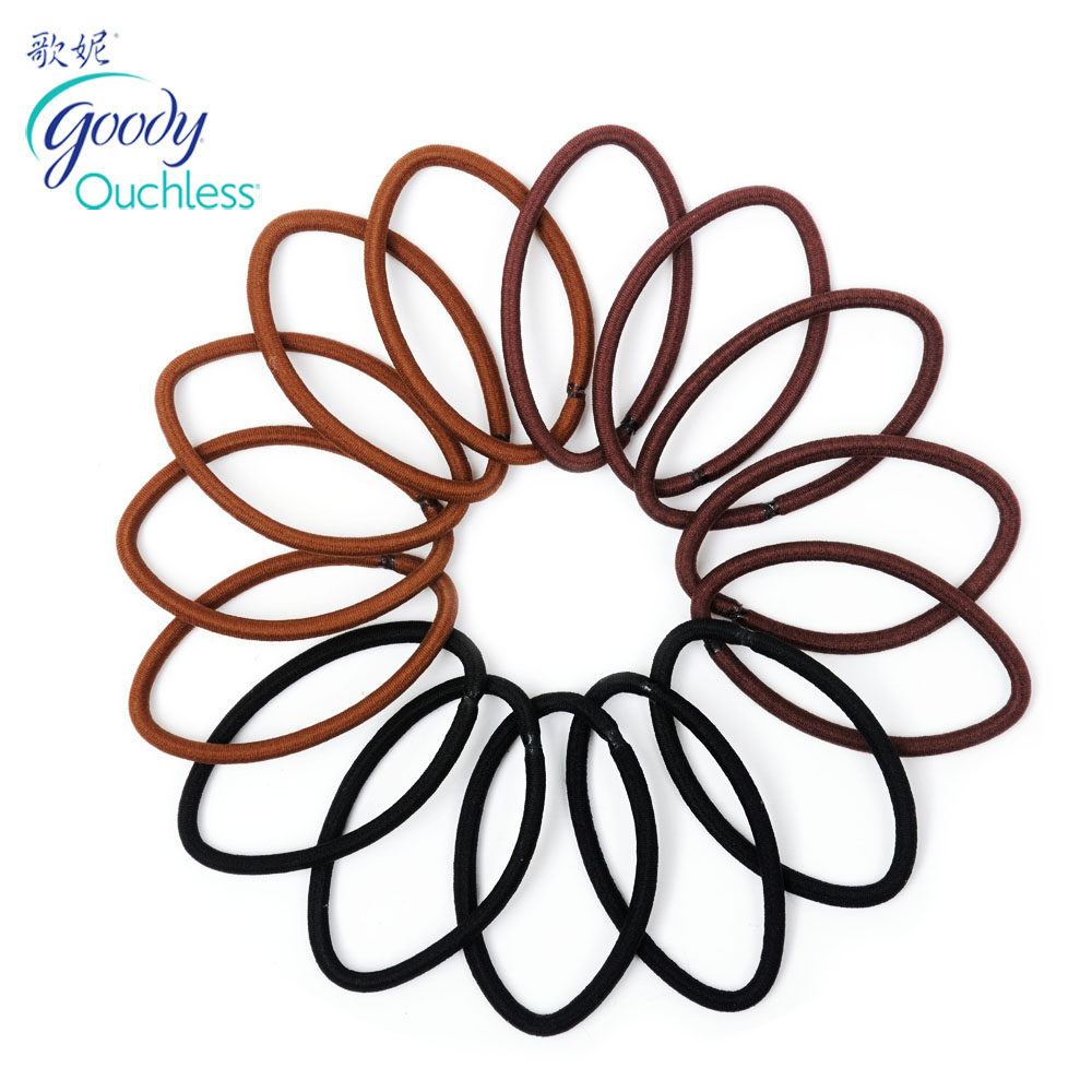 专柜正品 美国Goody歌妮 发圈皮筋 Ouchless柔韧无损伤 中粗16根