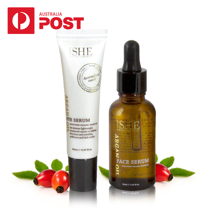 OM SHE摩洛哥坚果油修颜精华液30ml+眼部精华液20ml套装