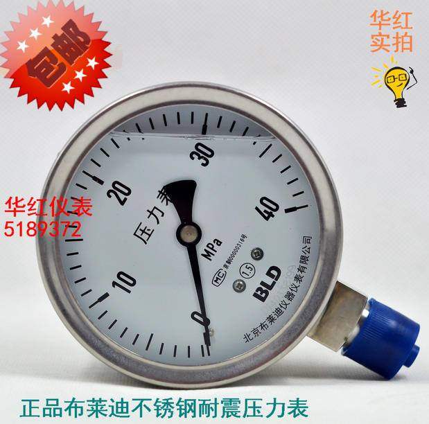 Beijing Brighty stainless steel pressure gauge YTF-63H YTHN-063 A0 M14 * 1 5