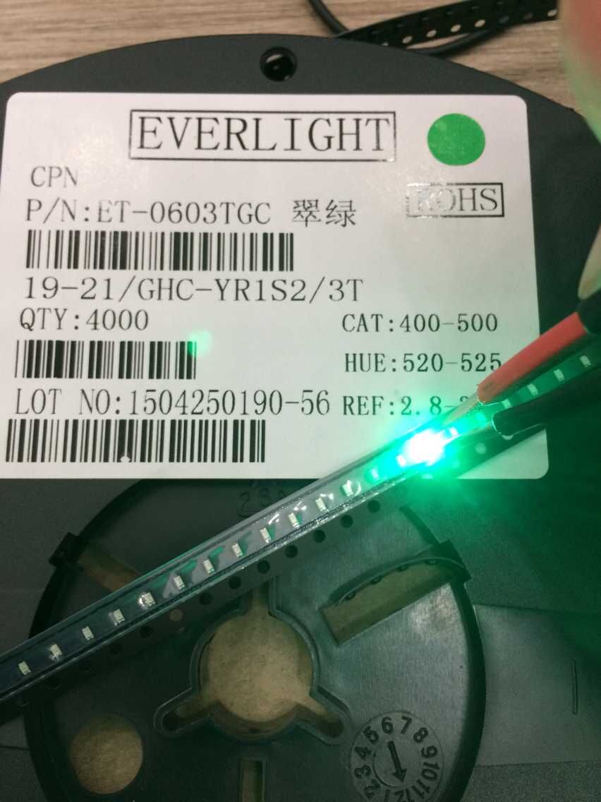 LED lamp beads 0603 emerald green SMD patch super bright luminous tube 15 yuan K full 88 yuan