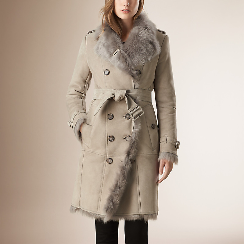 BURBERRY/博柏利毛羊皮 Trench 大衣 39883511