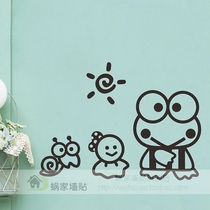 Keroppi Big-eyed frog cute cartoon animation notebook stickers Switch stickers Glass stickers wall stickers