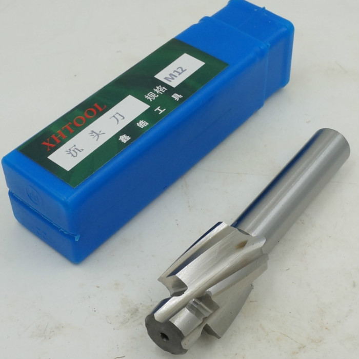 Xin Hao straight shank countersunk head milling cutter countersunk head drill countersink drill with guide column straight shank flat bottom drill M3 4 5 6-20