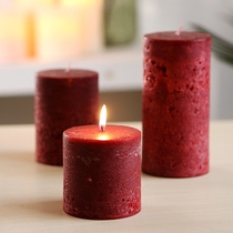 Candle red paraffin washed bubble tasteless holiday wedding candle Candlelight dinner creative New Year goods home decoration