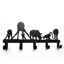 B070 Animal drinking water Yuan Chuang wrought iron decorative hook clothes hanging wall hanging row hook