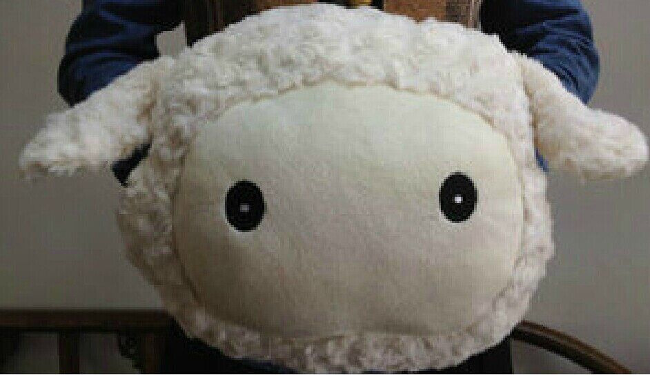 Beige Track Bobo Sheep Hand Heating Pillow Key Clock Bookmark Draw Magic Card Gold Collection 3D Flash Card