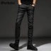 Gurbaks tráng mặt quần jeans bóng nam phiên bản Hàn Quốc của quần âu nam giản dị Quần mỏng GTC001 Quần jean