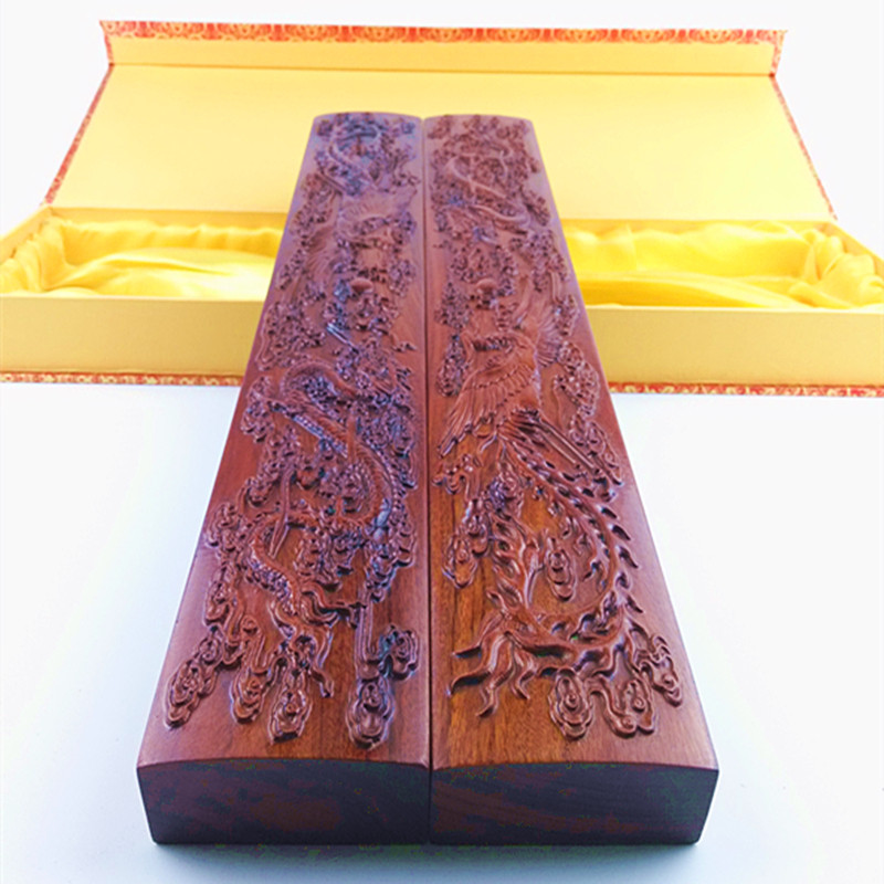 Wen House Supplies Africa Flowers Pear Wood Longfeng Town Paper Calligraphy Town Ruler Red Wood Town Paper Press Ruler Special Price