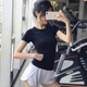 Mùa hè nhanh khô thể thao quần áo ngắn tay thể dục phụ nữ tập thể dục đào tạo áo thun thoáng khí chạy bộ nửa vòng tay yoga áo thun dài tay the thao nam Áo phông thể thao