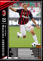 WCCF PANINI Black Card 08-09 Italy AC Milan 215 252 Ambrosini