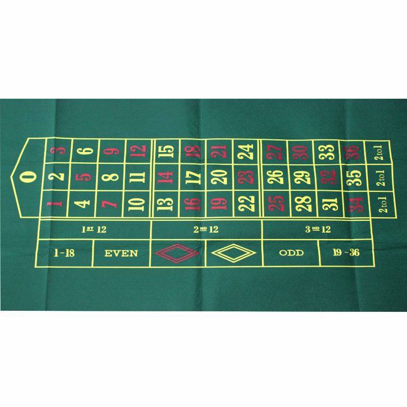 Russian roulette tablecloth single 0 roulette tablecloth European chip tablecloth game tablecloth 90*180CM