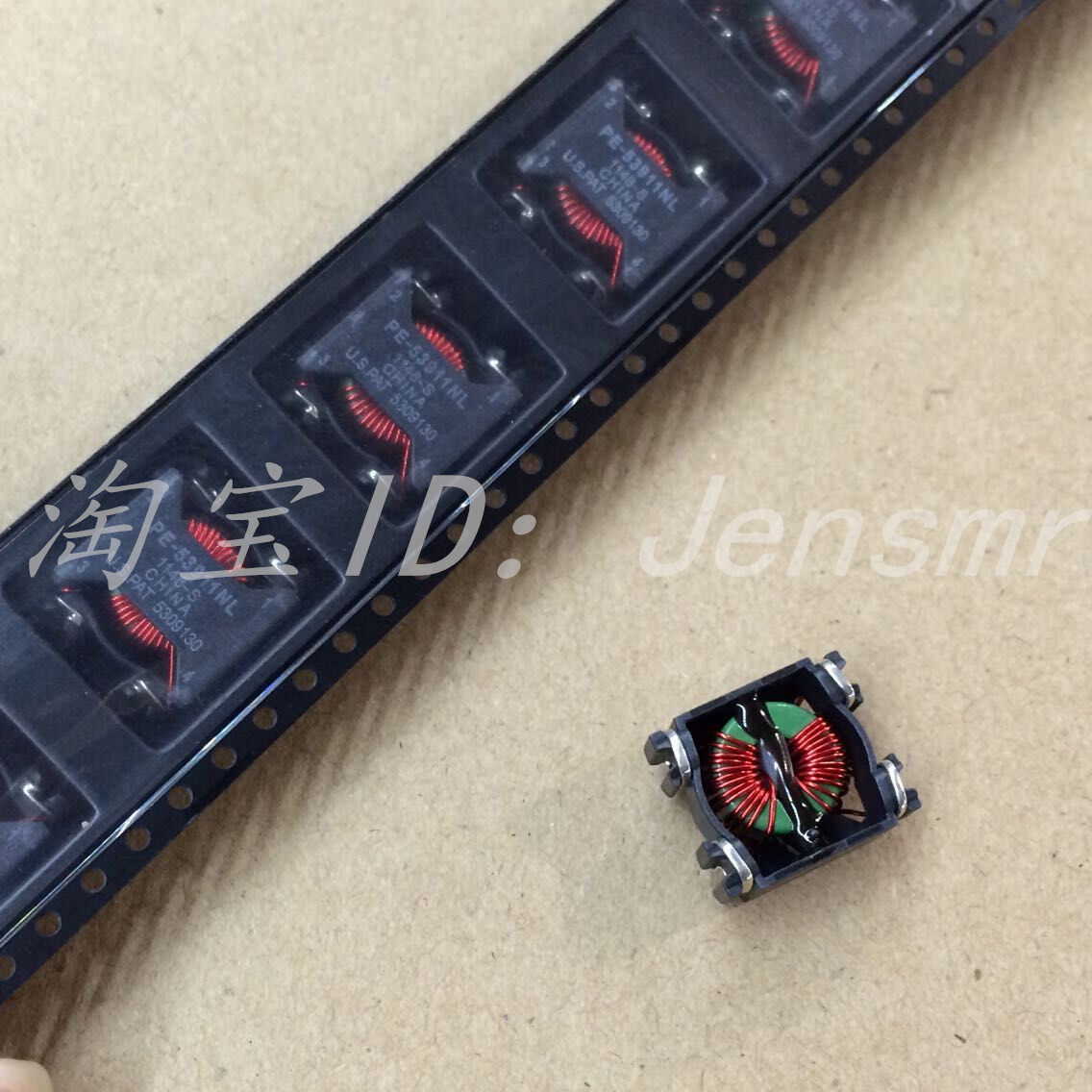 PE-53911NLT PE-53911NLT 0 9mH 1 5A 250VAC Pulse low radio frequency interference magnetic ring LCCI-37