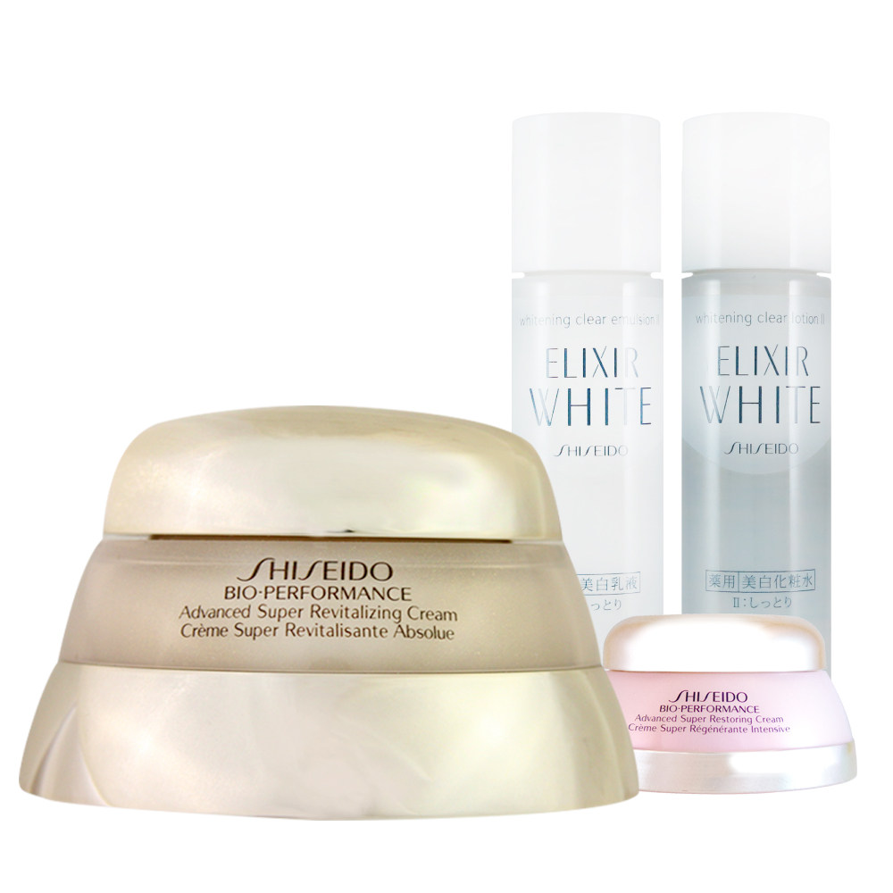 SHISEIDO 精纯乳霜50ml+7ml+化妆水30ml+乳液30m台湾官网直邮进口