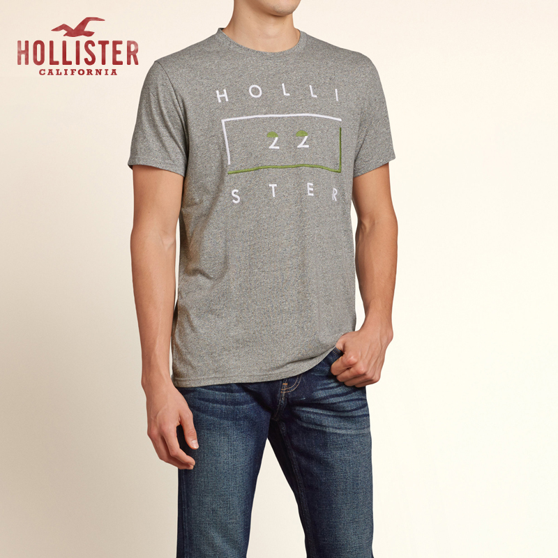 Hollister 图案印花T恤 男 96585