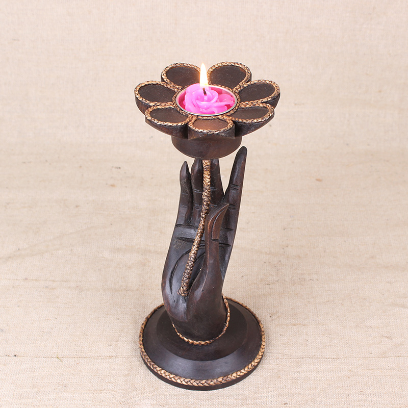 Thai craft gift pendulum decoration Chaetico Candle Holders in Southeast Asia Fohand retro wood sculptures Decorative Pendulum of Home Hotel Ornaments