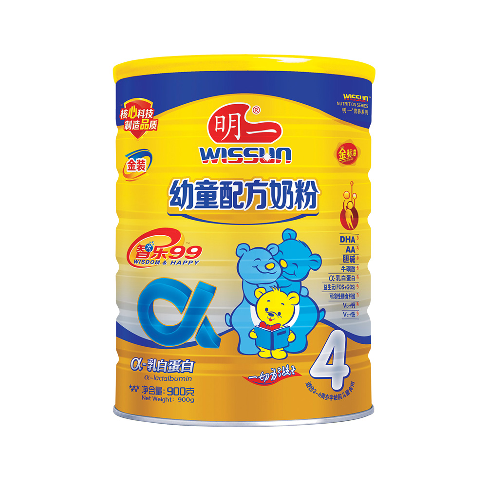 14年6月 明一 4段900g 金装智乐99 幼童配方奶粉 MY7480