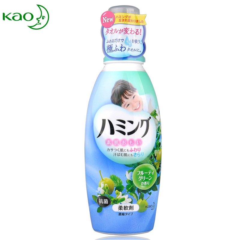 日本原装进口花王衣物护理柔顺剂防皱抑菌防静电 新鲜水果香600ml