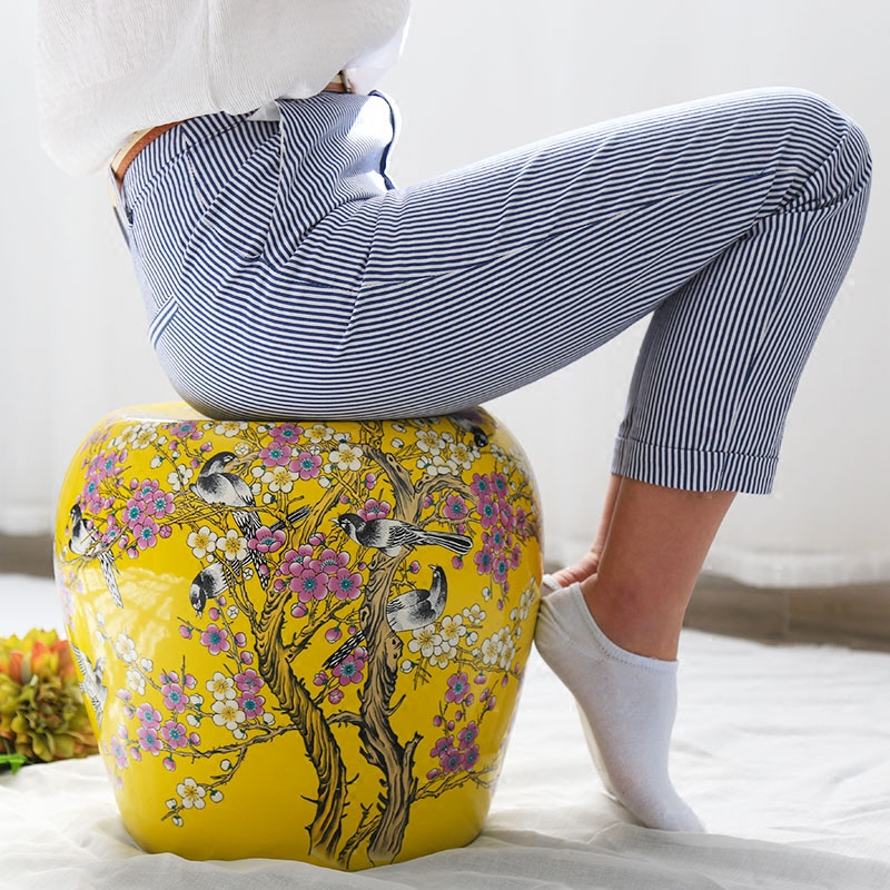 New Chinese style garden who jingdezhen ceramic who drum who dressing change who shoe block edge what cold upsetting circular mound furnishing articles