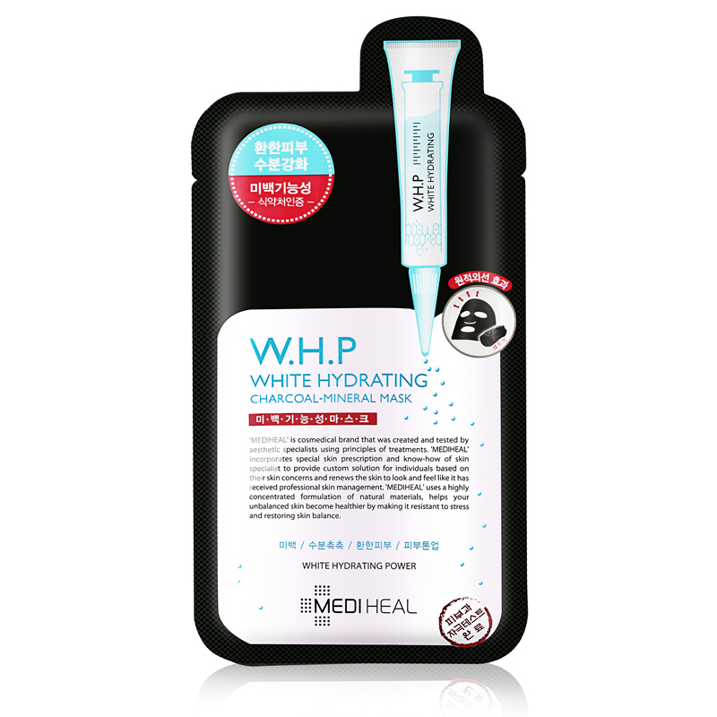 韩国Clinie/可莱丝 WHP 白皙保湿清透竹炭面膜贴 竹炭吸黑 10片装