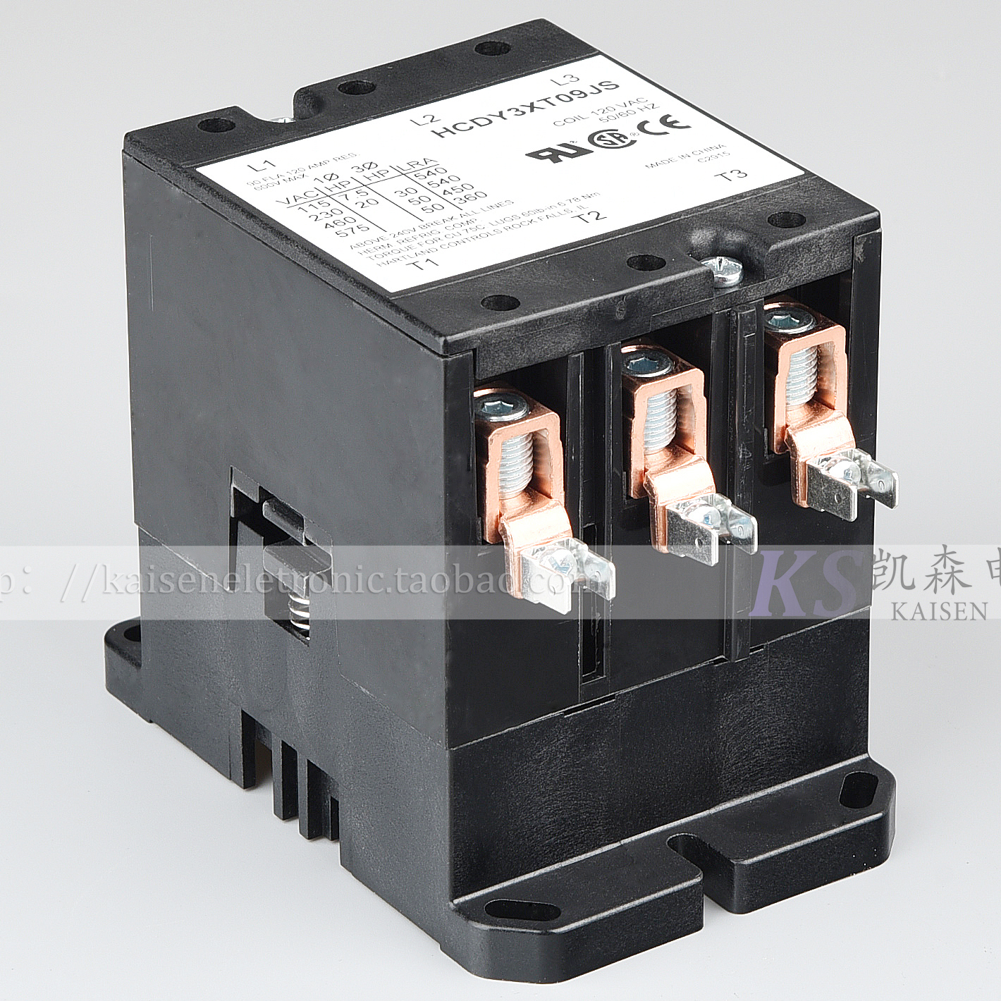 120V 90A HCDY3XT09JS Hartland Controls Marine Three-Phase AC Contactor off-the-shelf