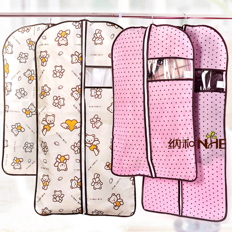 Na and high-end Korean style dust cover hanging bag small bear Western suit jacket super-thick clothing anti-dust bag cover big clothes containing hood